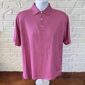 Peter Millar Men's Magenta Micro-Pattern Polo